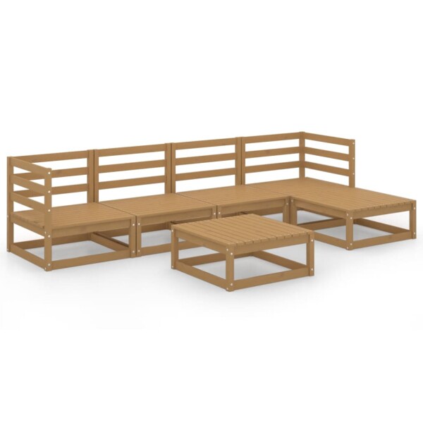 vidaXL 6-tlg. Garten-Lounge-Set Honigbraun Massivholz Kiefer