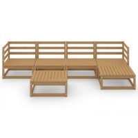 vidaXL 6-tlg. Garten-Lounge-Set Honigbraun Massivholz Kiefer