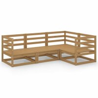 vidaXL 4-tlg. Garten-Lounge-Set Honigbraun Massivholz Kiefer