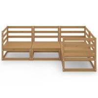 vidaXL 4-tlg. Garten-Lounge-Set Honigbraun Massivholz Kiefer