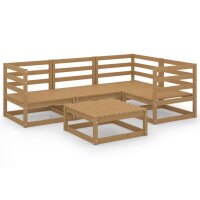 vidaXL 5-tlg. Garten-Lounge-Set Honigbraun Massivholz Kiefer