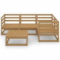 vidaXL 5-tlg. Garten-Lounge-Set Honigbraun Massivholz Kiefer