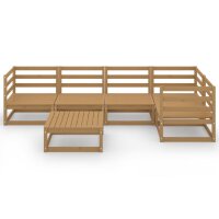 vidaXL 6-tlg. Garten-Lounge-Set Honigbraun Massivholz Kiefer