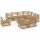 WOWONA 10-tlg. Garten-Lounge-Set Honigbraun Massivholz Kiefer