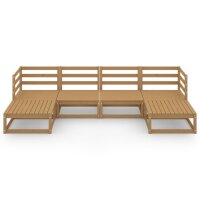 vidaXL 6-tlg. Garten-Lounge-Set Massivholz Kiefer