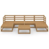 vidaXL 7-tlg. Garten-Lounge-Set Massivholz Kiefer