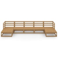 vidaXL 7-tlg. Garten-Lounge-Set Massivholz Kiefer