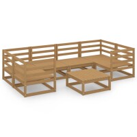 vidaXL 7-tlg. Garten-Lounge-Set Massivholz Kiefer