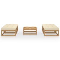 vidaXL 5-tlg. Garten-Lounge-Set mit Kissen Kiefer Massivholz