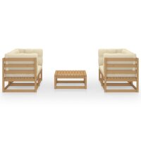 vidaXL 5-tlg. Garten-Lounge-Set mit Kissen Kiefer Massivholz