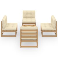 vidaXL 5-tlg. Garten-Lounge-Set mit Kissen Kiefer Massivholz