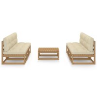 vidaXL 7-tlg. Garten-Lounge-Set mit Kissen Kiefer Massivholz