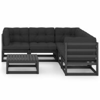 vidaXL 6-tlg. Garten-Lounge-Set mit Kissen Kiefer Massivholz