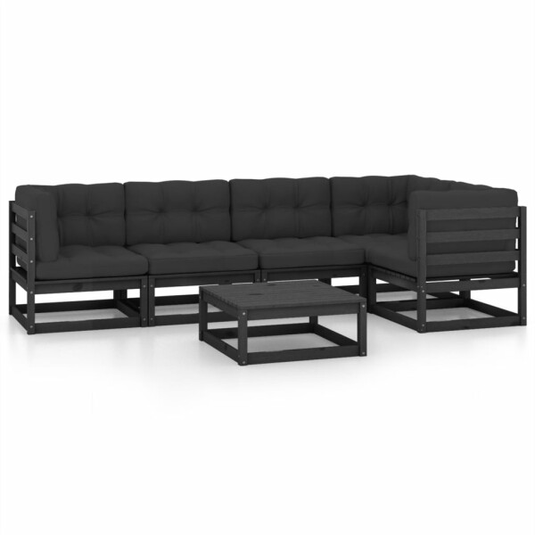 vidaXL 6-tlg. Garten-Lounge-Set mit Kissen Kiefer Massivholz