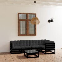 vidaXL 6-tlg. Garten-Lounge-Set mit Kissen Kiefer Massivholz