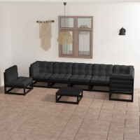 vidaXL 8-tlg. Garten-Lounge-Set mit Kissen Kiefer Massivholz