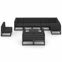 vidaXL 10-tlg. Garten-Lounge-Set mit Kissen Kiefer Massivholz