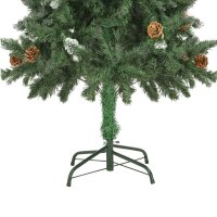 vidaXL K&uuml;nstlicher Weihnachtsbaum mit LEDs &amp; Kugeln 150 cm