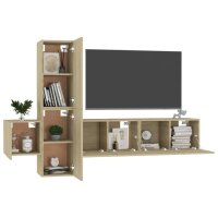 vidaXL 5-tlg. TV-Schrank-Set Sonoma-Eiche Holzwerkstoff