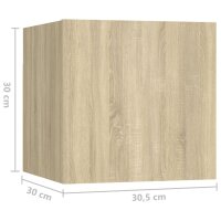 vidaXL 10-tlg. TV-Schrank-Set Sonoma-Eiche Holzwerkstoff