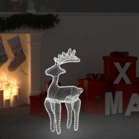 vidaXL Rentier Weihnachtsdekoration mit Mesh 306 LEDs 60x24x89 cm