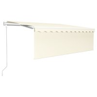 vidaXL Gelenkarmmarkise Automatisch mit Jalousie 4x3 m Creme