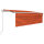 vidaXL Automatische Markise Jalousie LED Windsensor 4x3m Orange Braun
