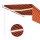 WOWONA Markise Automatisch Jalousie LED Windsensor 4,5x3m Orange Braun
