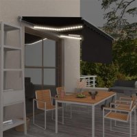 vidaXL Gelenkarmmarkise mit Volant & LED 3x2,5 m...