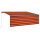 vidaXL Automatische Markise Jalousie LED Windsensor 4x3 m Orange Braun