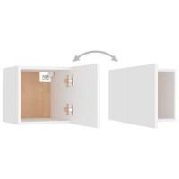 vidaXL 7-tlg. TV-Schrank-Set Wei&szlig; Holzwerkstoff