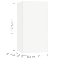 vidaXL 4-tlg. TV-Schrank-Set Wei&szlig; Holzwerkstoff