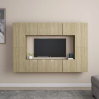 vidaXL 8-tlg. TV-Schrank-Set Sonoma-Eiche Holzwerkstoff