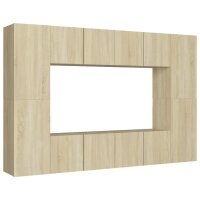 vidaXL 8-tlg. TV-Schrank-Set Sonoma-Eiche Holzwerkstoff