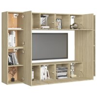 vidaXL 8-tlg. TV-Schrank-Set Sonoma-Eiche Holzwerkstoff