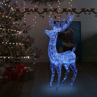 vidaXL LED-Rentier XXL Acryl Weihnachtsdeko 250 LED 180...