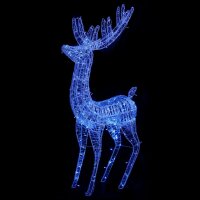 vidaXL LED-Rentier XXL Acryl Weihnachtsdeko 250 LED 180...