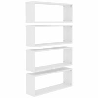 vidaXL Würfelregale 4 Stk. Weiß 60x15x23 cm...
