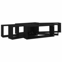 vidaXL Würfelregale 6 Stk. Schwarz 60x15x23 cm Holzwerkstoff