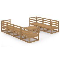 vidaXL 8-tlg. Garten-Lounge-Set Honigbraun Massivholz Kiefer