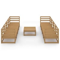 vidaXL 9-tlg. Garten-Lounge-Set Honigbraun Massivholz Kiefer