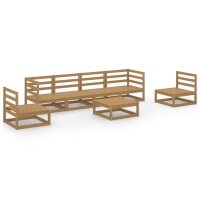 vidaXL 7-tlg. Garten-Lounge-Set Honigbraun Massivholz Kiefer