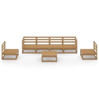 vidaXL 7-tlg. Garten-Lounge-Set Honigbraun Massivholz Kiefer