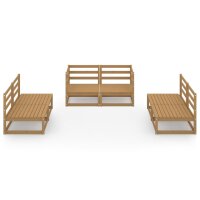 vidaXL 6-tlg. Garten-Lounge-Set Honigbraun Massivholz Kiefer