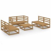 vidaXL 7-tlg. Garten-Lounge-Set Honigbraun Massivholz Kiefer