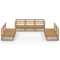 vidaXL 7-tlg. Garten-Lounge-Set Honigbraun Massivholz Kiefer