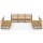 vidaXL 7-tlg. Garten-Lounge-Set Honigbraun Massivholz Kiefer