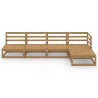 vidaXL 5-tlg. Garten-Lounge-Set Honigbraun Massivholz Kiefer