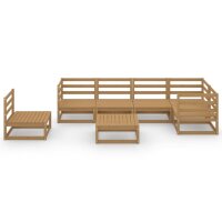 vidaXL 7-tlg. Garten-Lounge-Set Honigbraun Massivholz Kiefer