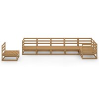 vidaXL 7-tlg. Garten-Lounge-Set Honigbraun Massivholz Kiefer